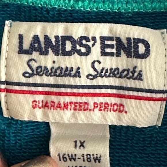 Vintage Lands End Womens Serious Sweats Sweatshirt Top Sz 1X 16 18W - Picture 3 of 12